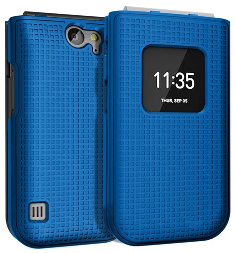 Case for Nokia 2720 V Flip Phone, Nakedcellphone [Cobalt Blue] Protective Snap-On Hard Shell ...