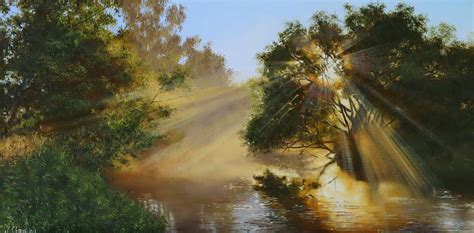 Sunrise Through Trees Original Oil Painting Large Calming - Etsy