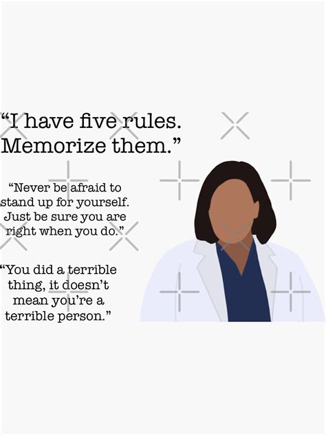 "Miranda Bailey Silhouette along with quotes" Sticker for Sale by ...