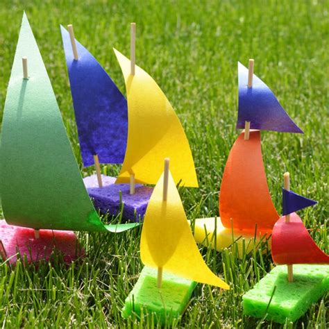 Sponge Sailboat Craft for Kids - Easy Peasy and Fun