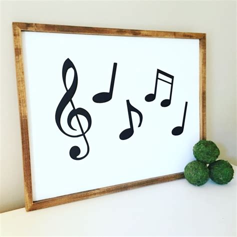 Musical notes wall art