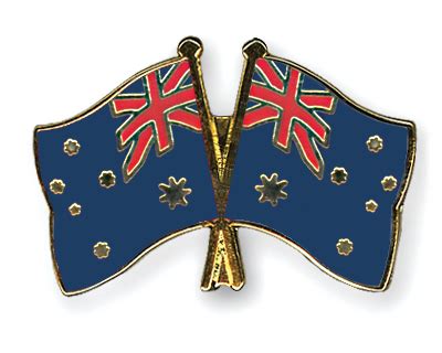 Crossed Flag Pins Australia-Australia Flags