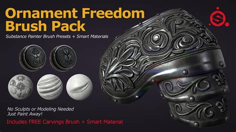 Ornament Freedom Brush Pack - Substance Painter - YouTube