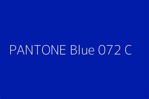 PANTONE Blue 072 C Color HEX code