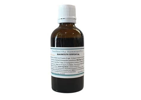 RAUWOLFIA SERPENTINA TINCTURE 50ML – BeeHealthy Homeopathic