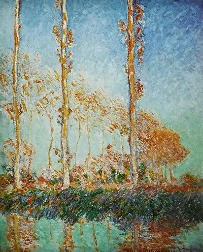 Poplars by Claude Monet