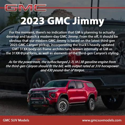 2023 GMC Jimmy: All-New Modern Midsize SUV Special Reviews