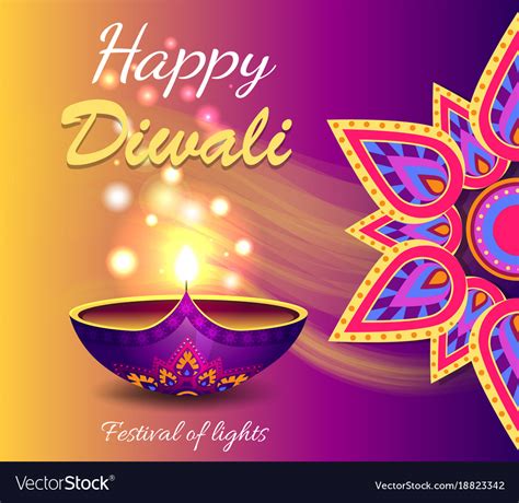 Happy diwali promo poster Royalty Free Vector Image