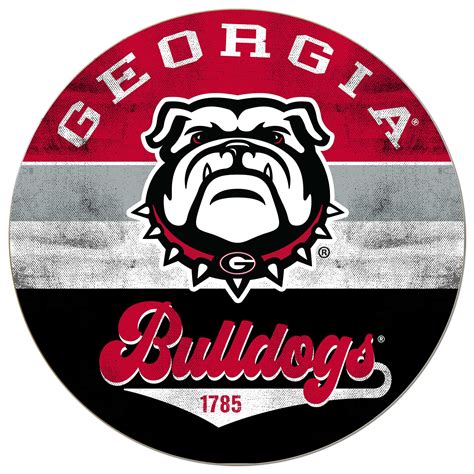 Georgia Bulldogs 20'' x 20'' Retro Logo Circle Sign