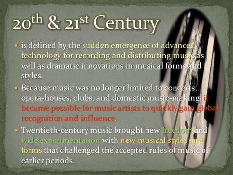 20th and 21st century MUSIC