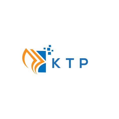 KTP credit repair accounting logo design on white background. KTP creative initials Growth graph ...