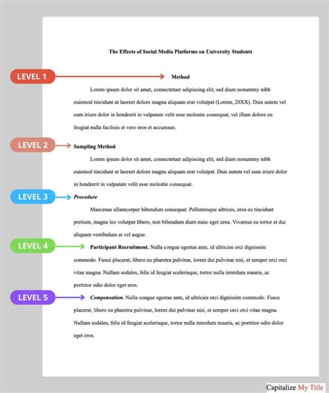 7th Edition APA Style: How to Use APA Headings in Your Paper - Capitalize My Title