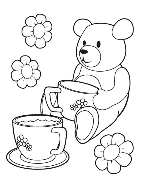 Tea Coloring Pages