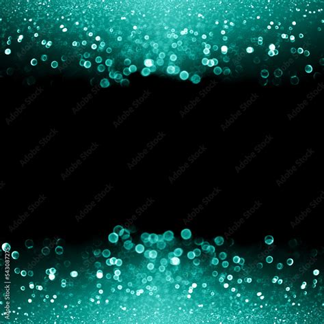 Dark teal turquoise black glitter sparkle background birthday Christmas celebration aqua ...