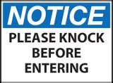 Notice, Please Knock Before Entering Sign | Zing