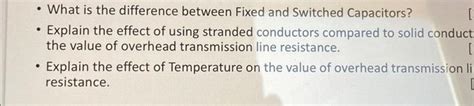 Solved - Explain the effect of using stranded conductors | Chegg.com