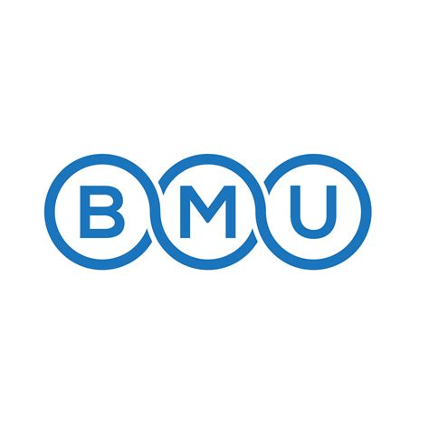 BMU letter logo design on white background. BMU creative initials letter logo concept. BMU ...