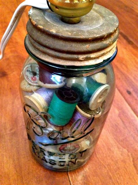 mason jar lamp or use mason jars to just display things like spools, shells,etc Mason Jar Diy ...