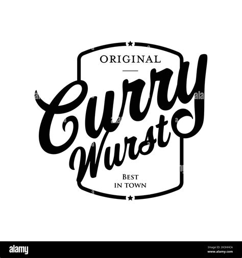 Curry Wurst german food sign Stock Vector Image & Art - Alamy