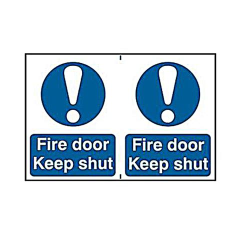 Fire Door Keep Shut 200 x 300 PVC Self Adhesive Sign