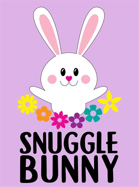 Snuggle Bunny Easter SVG File - Happiness is Homemade