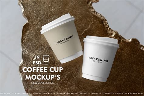 Coffee Cup MockUp Set - Design Cuts