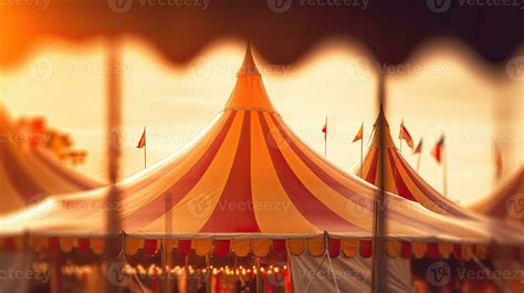 Circus tent, carnival tent at the amusement park. Generative Ai ...