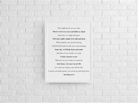 Starting Over Chris Stapleton Lyrics Country Song Quote Sign - Etsy