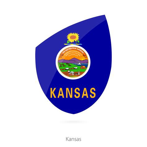 Flag of Kansas. 17688386 Vector Art at Vecteezy