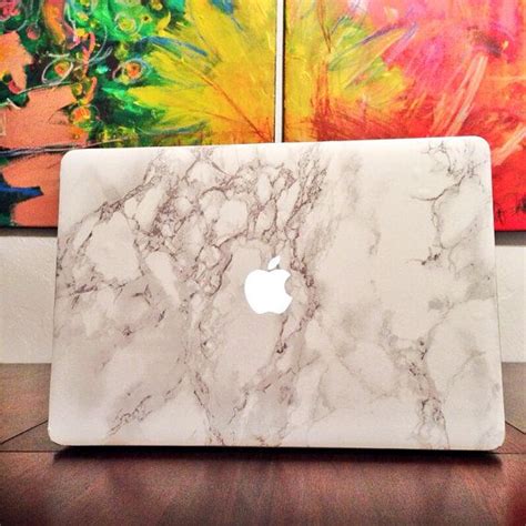 White Carrara Marble Decals for MacBook! Add a touch of class to your laptop with a Faux-Marble ...