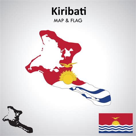 Kiribati map and flag design vector file 24523687 Vector Art at Vecteezy