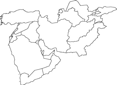 Middle East Map Blank Printable - Middle East Political Map