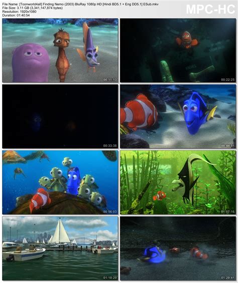 Finding Nemo (2003) BluRay Dual Audio [Hindi BD5.1-Eng DD5.1] 480p, 720p & 1080p HD | 10bit HEVC ...