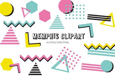 Memphis 90s design vector clipart