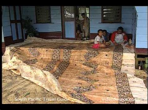 Tongan Arts and Crafts: Tapa Cloth Making - YouTube