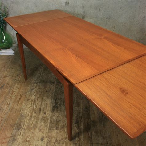 Mid Century Danish Teak Extending Dining Table - 0512e – Mustard Vintage