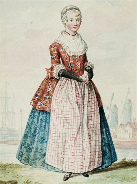 1770s - 18th century - woman's outfit with mixed print fabrics (jacket in floral, skirt in a di ...