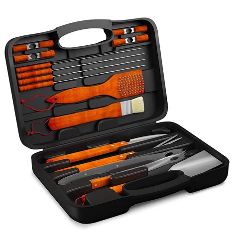 BBQ Grill Tools Set with 18 Barbecue Accessories - Stainless Steel ...