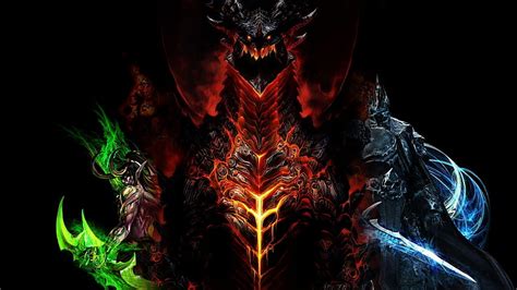 Illidan Vs Arthas - Illidan Lich King Deathwing HD wallpaper | Pxfuel