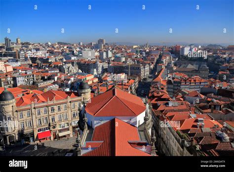 Traditional facades, Colorful architecture in the Old Town of Porto ...