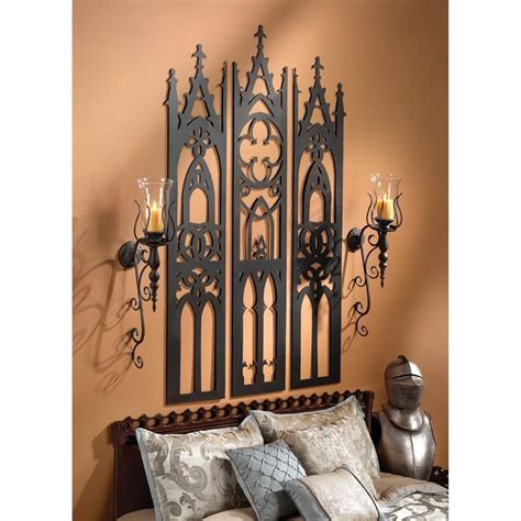 Gothic Cathedral Triptych Metal Wall Sculpture | Gothic decor, Metal wall sculpture, Decor