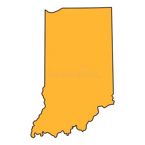 Indiana Map Shape, United States of America. Flat Concept Icon Symbol Vector Illustration Stock ...