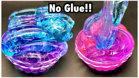 Quick And Easy No Glue Clear Slime In 5 Minutes!! - YouTube