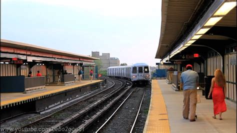 IND Subway: Rockaway Park and Far Rockaway Bound R46 Rockaway (S)huttle train at Beach 60th ...