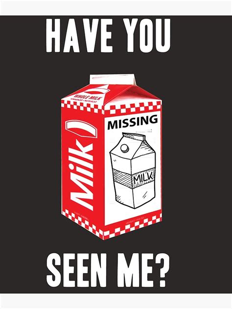 "Have You Seen Me? Missing Milk Carton" Metal Print for Sale by bttraverse | Redbubble