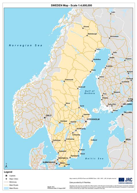 Sweden Maps | Printable Maps of Sweden for Download