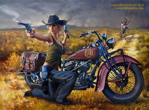 “Fuel For The Soul”: Outstanding Nostalgic Motorcycle Paintings Of David Uhl Harley Davidson ...