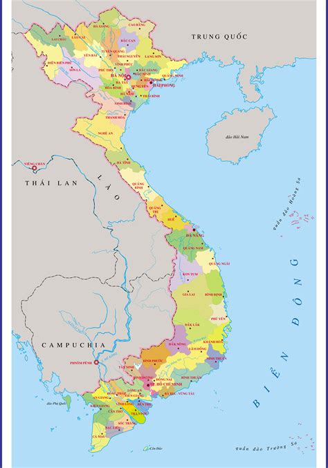 Bản đồ Hành chính các tỉnh Việt Nam khổ lớn phóng to năm 2022 - bản đồ việt nam phóng to ...