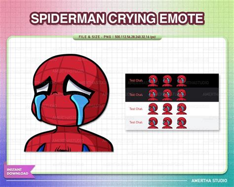 Spiderman Cute Twitch Emotes Text Emotes Spider Man Emotes Spiderman Crying - Etsy