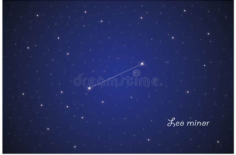 Constellation of Leo minor stock illustration. Illustration of night - 114355971